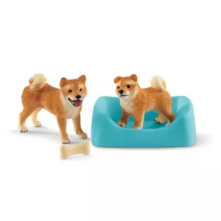 Schleich 42479 Fenka a štěně Shiba Inu