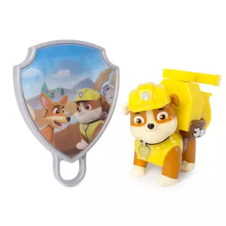 PAW PATROL FIGURKA S AKČNÍM BATOHEM - RUBBLE