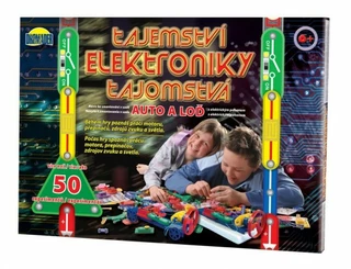 Tajemství elektroniky - Auto, loď 50 experimentů na baterie v krabici 46,5x33,5x4cm od 6 let