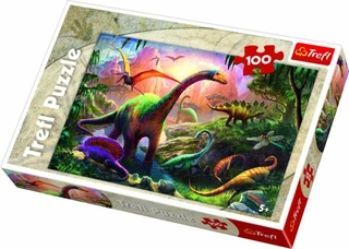 Trefl Puzzle Dinosauři 100 dílků 41 x 27,5 cm v krabici 29 x 20 x 4 cm
