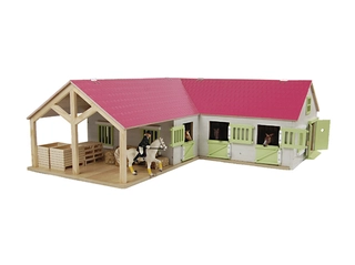 Kids Globe 610210 Stáj pro koně dřevěná 68 x 77 x 27 cm