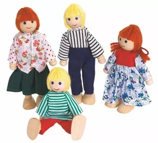 Woody Panenky do domečku, 4ks
