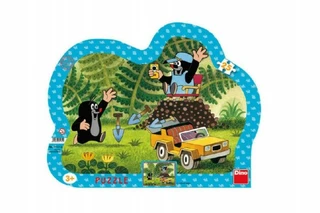 Dino Puzzle deskové Krtek se žlutým autem 35x28cm 25 dílků