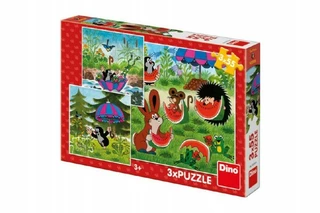 Dino Puzzle Krtek a paraplíčko 18x18cm 3x55 dílků