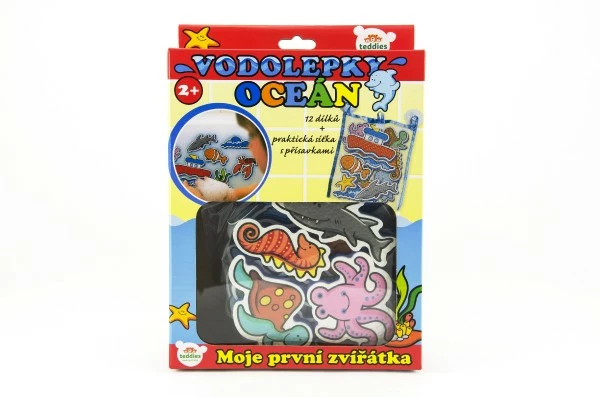 Teddies Vodolepky Moje první zvířátka oceán pěnová sada se síťkou 12 ks