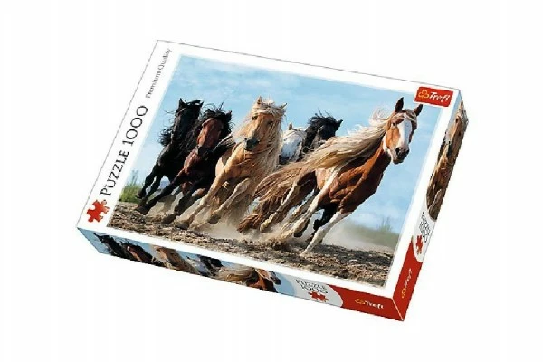 Treffl Puzzle Cválající koně 1000 dílků 68,3x48cm v krabici 40x27x6 cm
