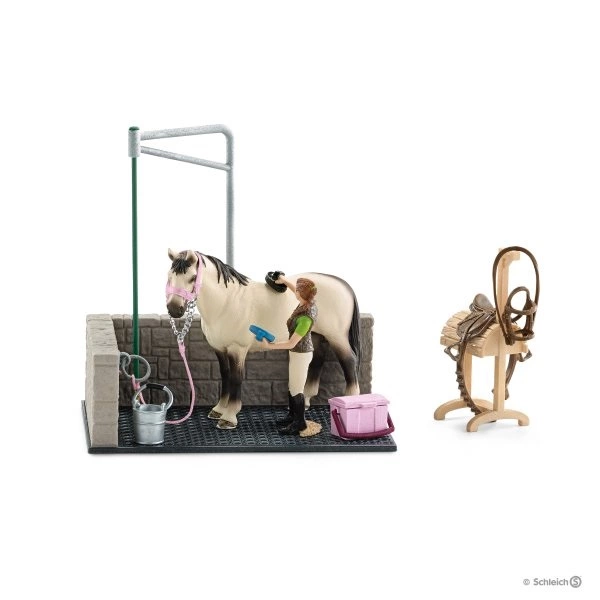 Schleich 42104 Mycí kout pro koně s příslušenstvím