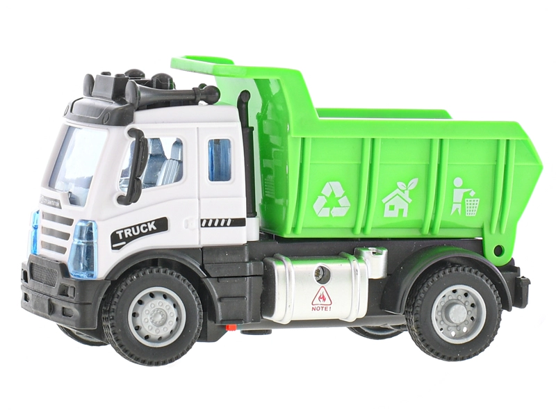 R/C auto nákladní 12,5cm 1:64 plná funkce na baterie se světlem 27MHz v krabičce