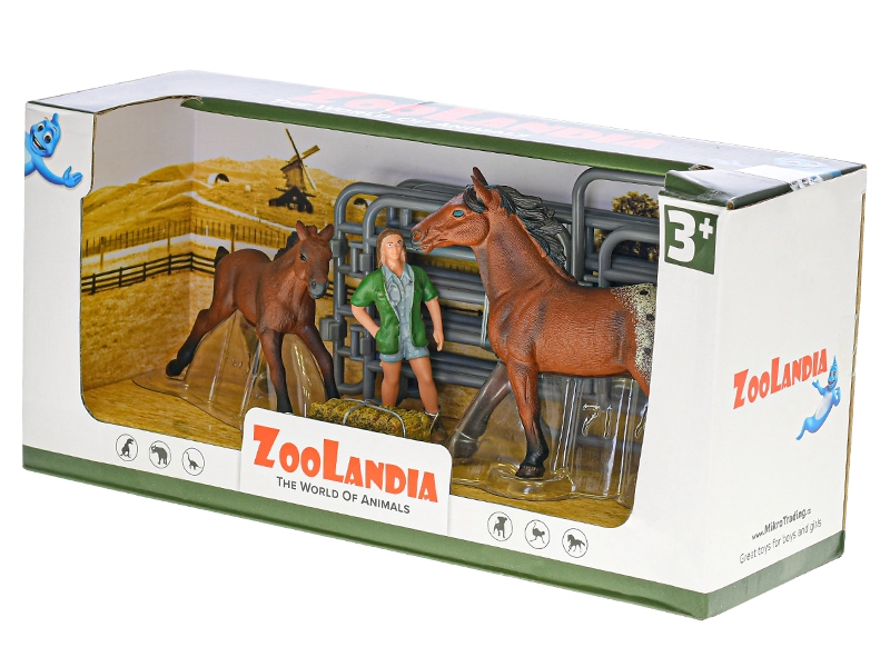 Zoolandia kůň s hříbětem a doplňky 4druhy v krabičce assort