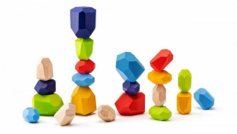 Woody Balanční hra ´´Dřevěné kameny´´, 21 ks