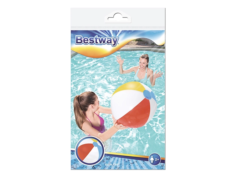 Bestway Míč nafukovací 51cm 3pruhy 24m+ v sáčku