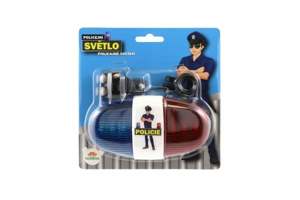 Světlo policejní na kolo plast 13x7cm na baterie se světlem, zvukem