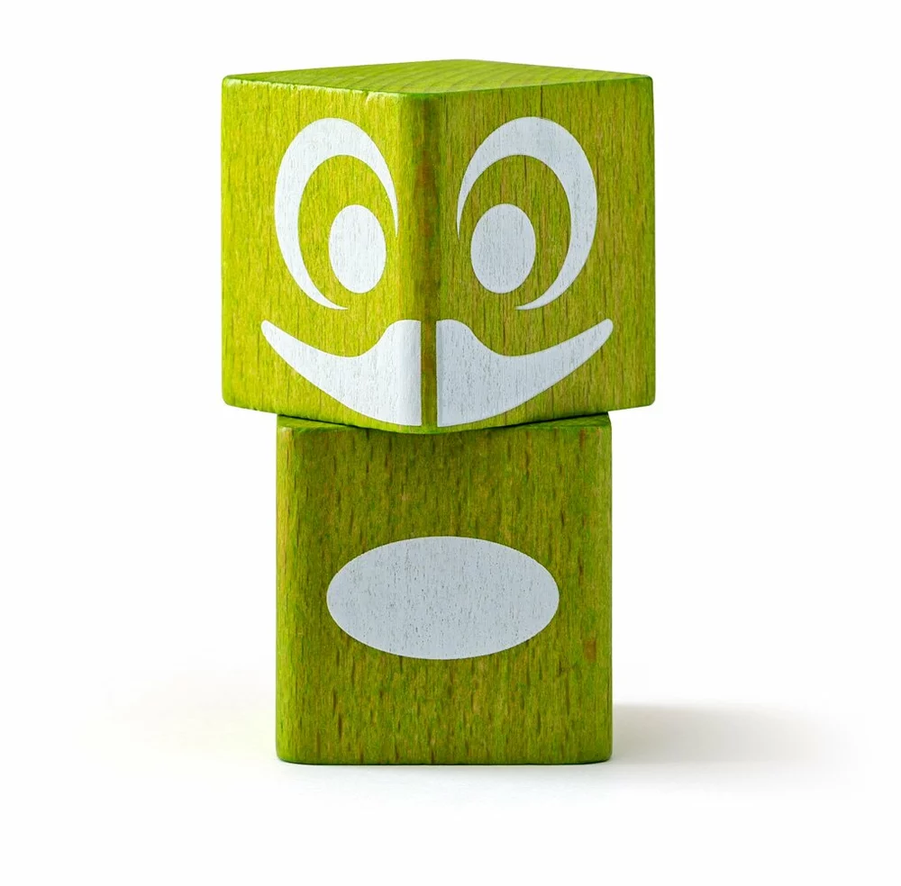 Woody Kostky barevné s potiskem 26 ks - 3,3 cm