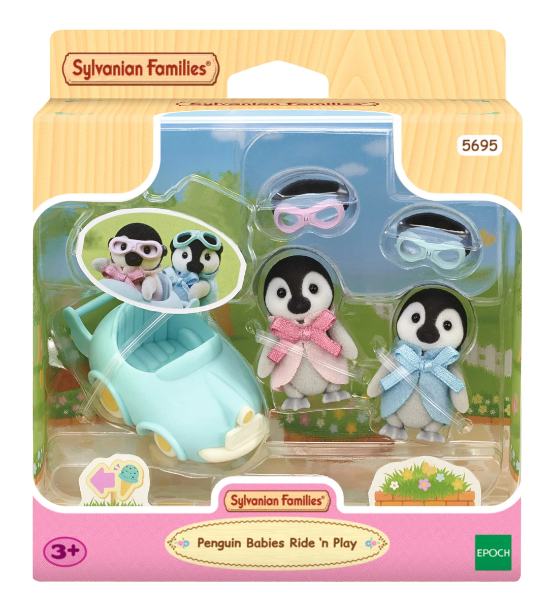 Sylvanian Families Baby tučňáci dvojčata s autíčkem