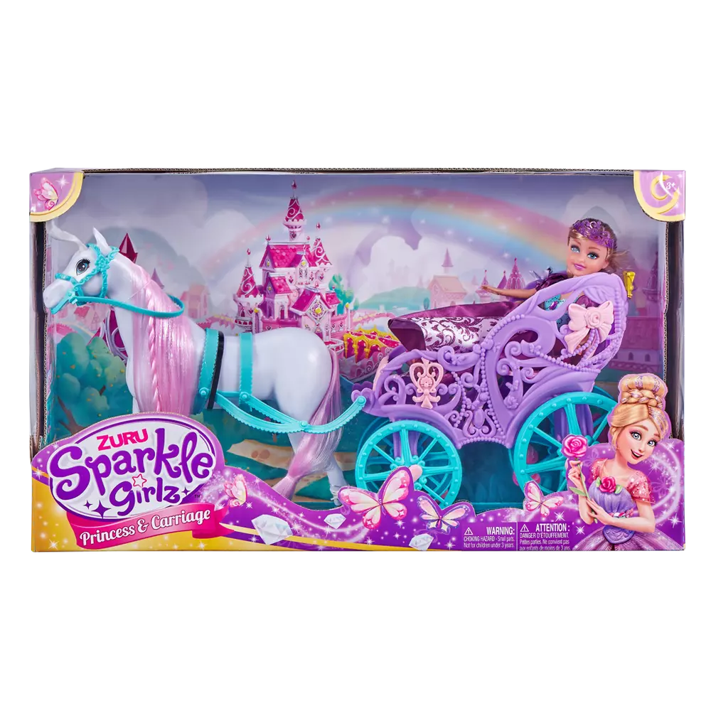 Princezna Sparkle Girlz s koněm a kočárem