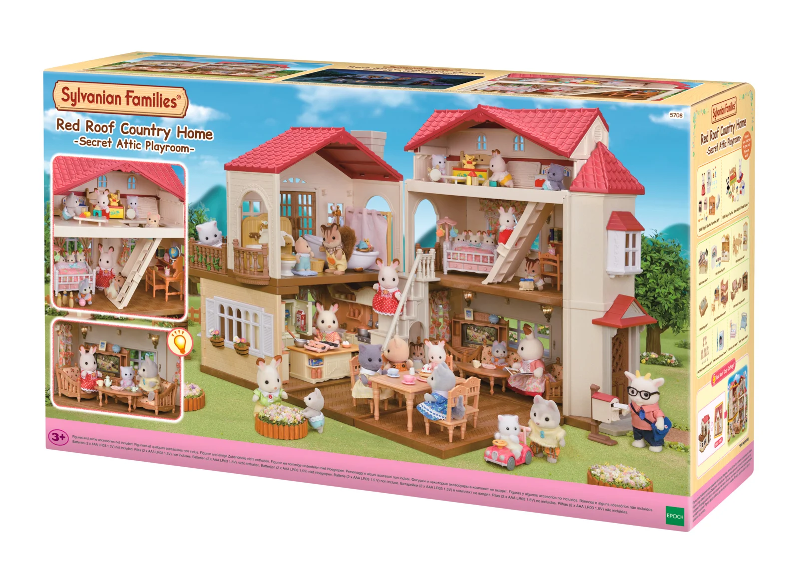 Sylvanian Families 5708 Patrový dům s červenou střechou a se světly