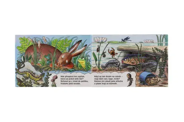 Albatros Knížka leporelo CZ text Kde zvířátka bydlí 16x11,5cm 24m+