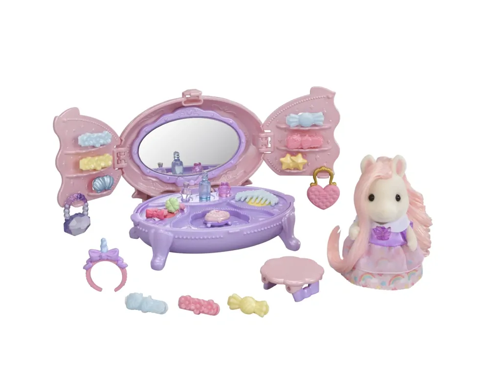 Sylvanian Families Toaletní sada s příslušenstvím a česacím poníkem