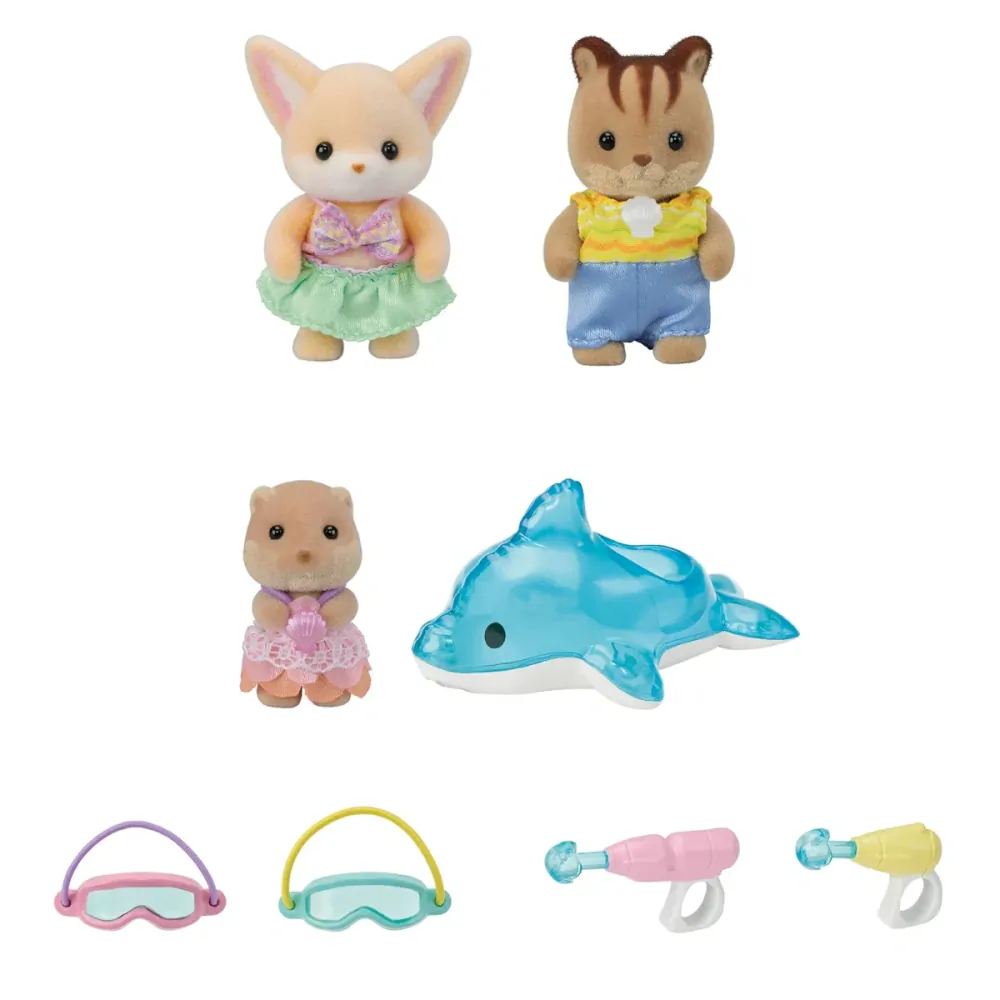 Sylvanian Families Zábava u bazénu Baby Trio