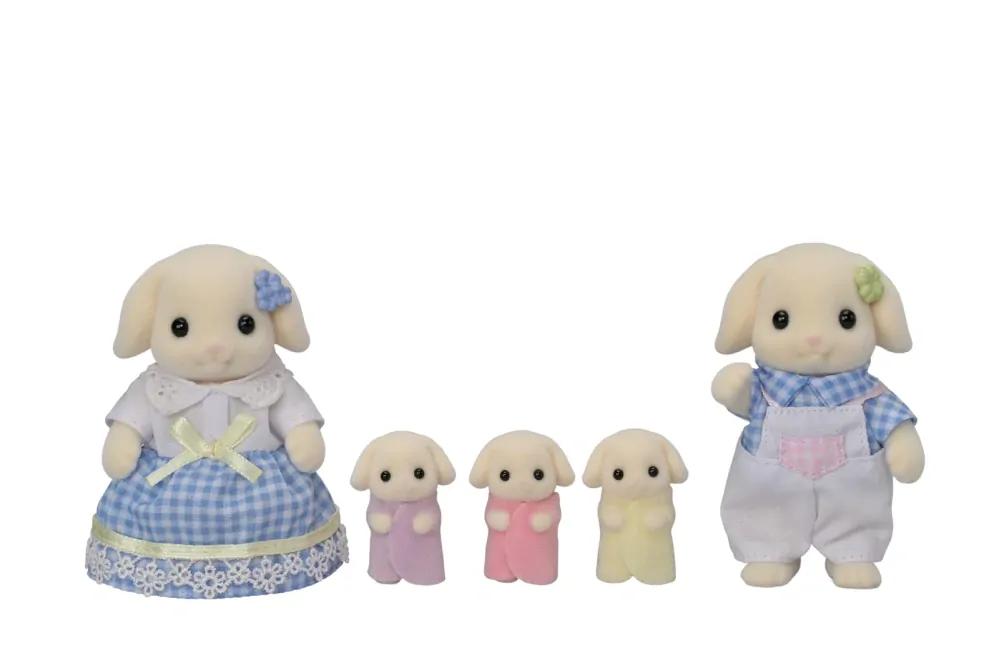 Sylvanian Families Rodina Flora králíci s trojčaty