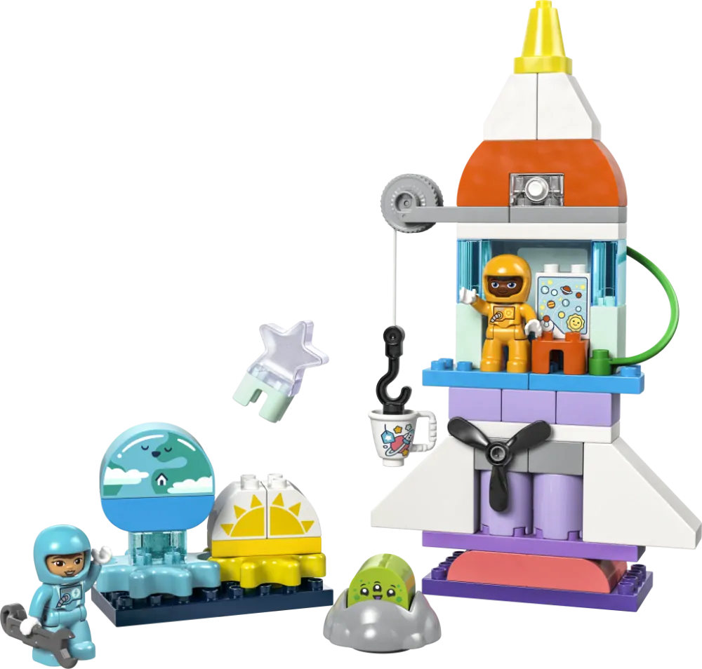 LEGO® DUPLO® 10422 Vesmírné dobrodružství s raketoplánem 3 v 1
