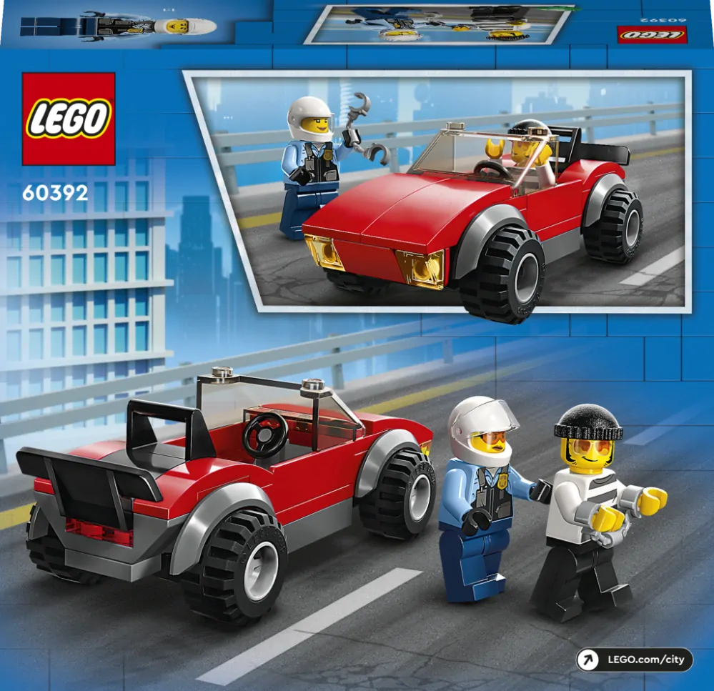 LEGO® City 60392 Honička auta s policejní motorkou