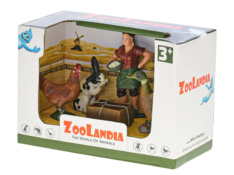 Zoolandia farma set se zvířátky a doplňky 6druhů v krabičce
