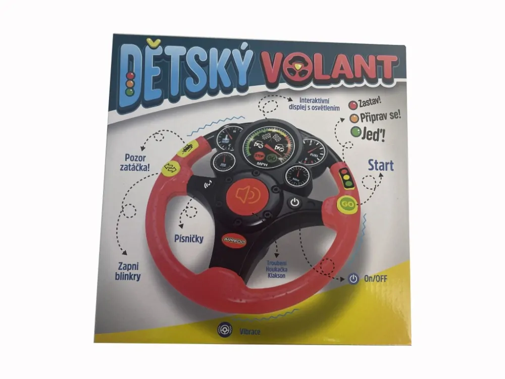 Alltoys Dětský volant se zvuky a písníčkami