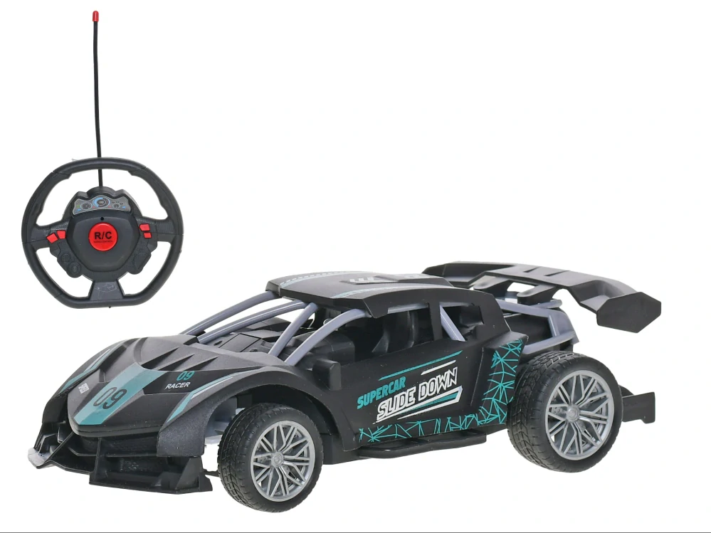 R/C auto závodní 21cm 1:18 27MHz plná funkce na baterie se světlem v krabičce
