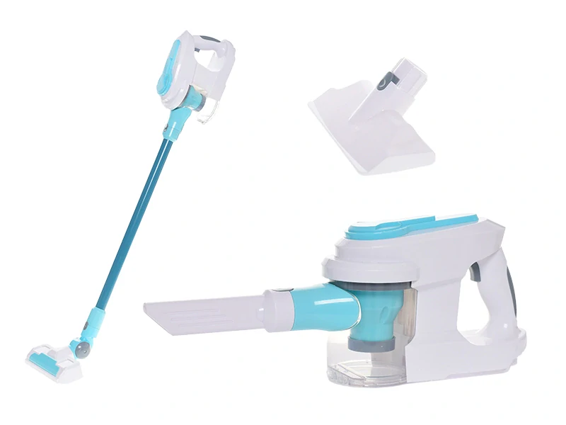 Mikro Trading Vysavač tyčový 34cm na baterie s doplňky 3ks se světlem a zvukem v krabičce