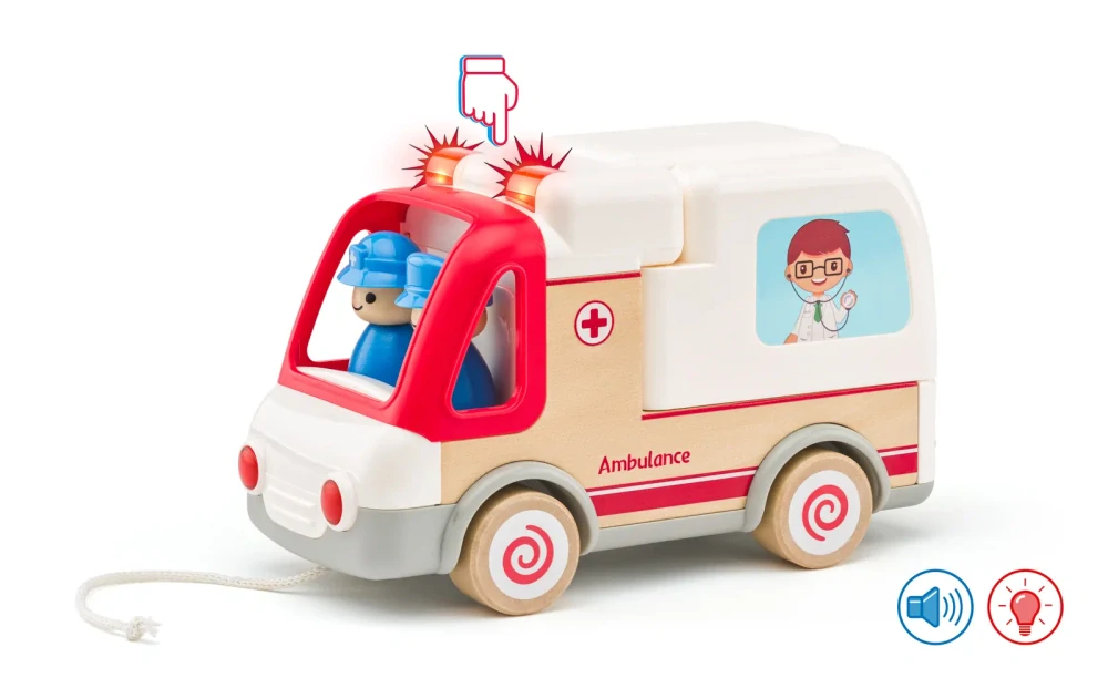 Woody Auto ambulance se zvuky a světlem