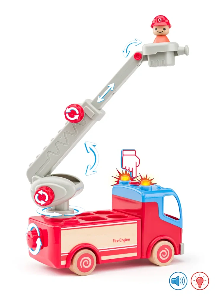 Woody Auto hasičské se zvuky a světlem