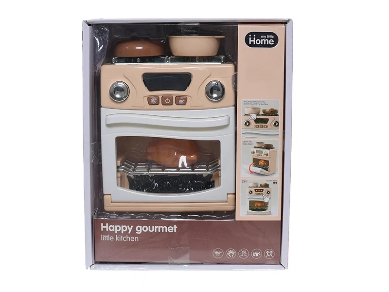 Mikro Trading Sporák s troubou 18x15x9cm na baterie s doplňky se světlem a zvukem 18m+ v krabičce