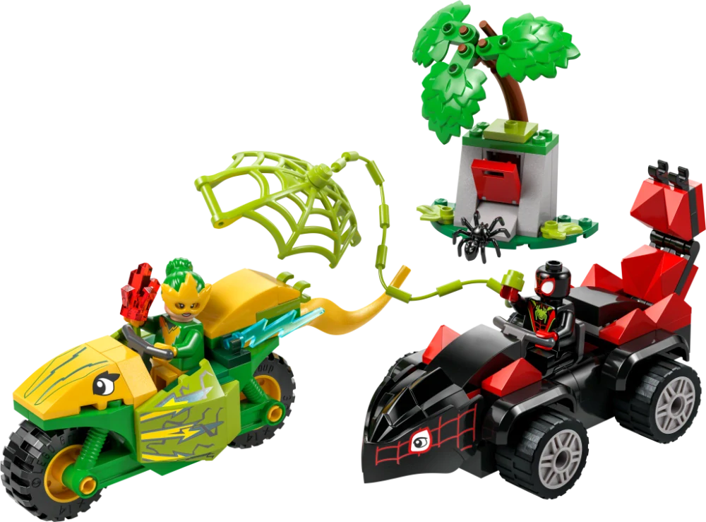 LEGO® Marvel Spidey a jeho úžasní přátelé 11198 Spin, Electro a honička s dinosauřím vozidlem