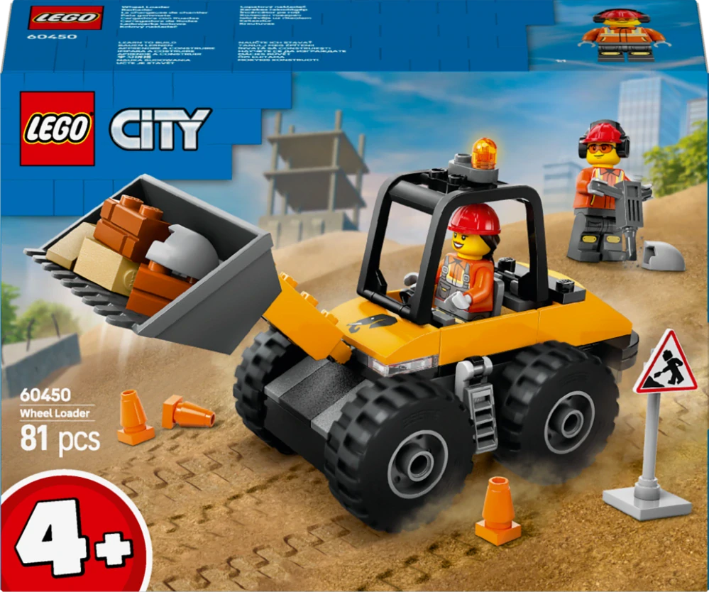 LEGO® City 60450 Žlutý kolový nakladač