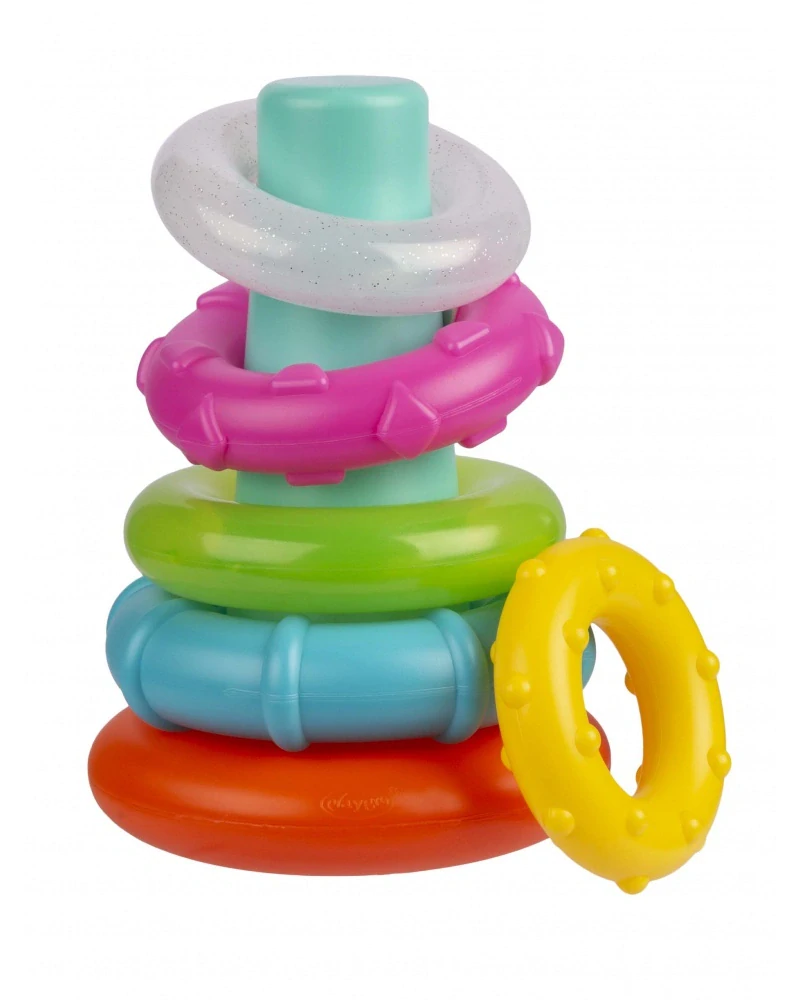 Playgro - Plastové navlékací kroužky pastelové