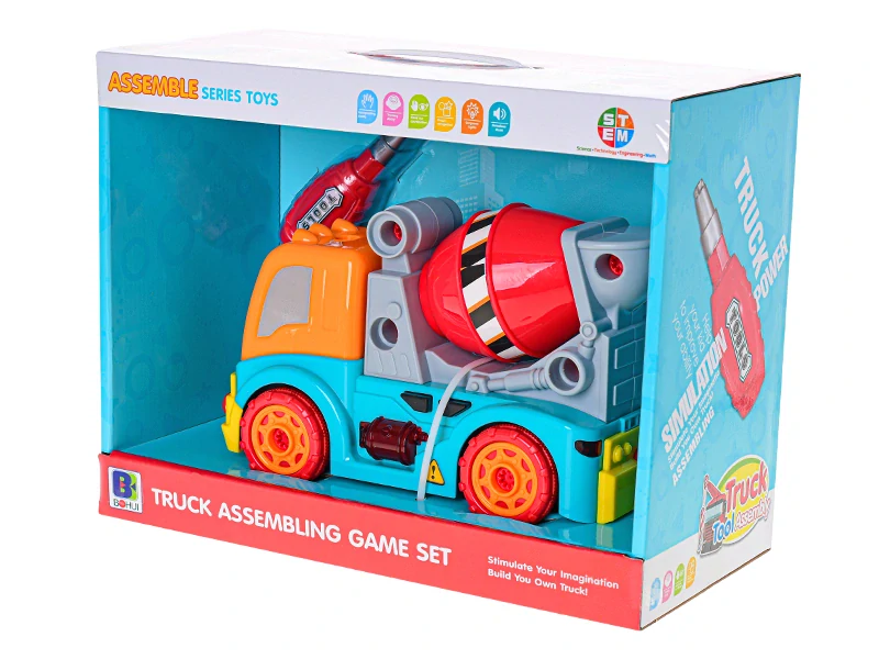 Mikro Trading Auto domíchávač šroubovací 25cm na volný chod na baterie se světlem a zvukem v krabičce