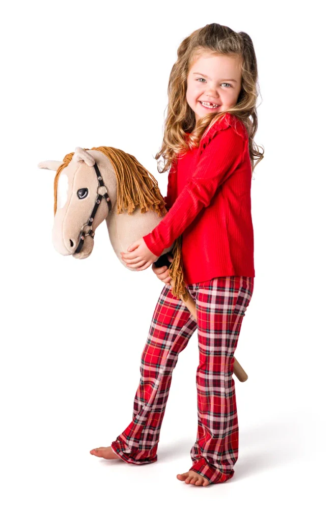 Faunica Hobby horse Gracia, béžová klisna na tyči, provázková hříva