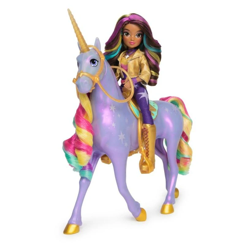 Spin Master UNICORN ACADEMY SVĚTELNÝ JEDNOROŽEC WILDSTAR S PANENKOU SOPHIA 24cm