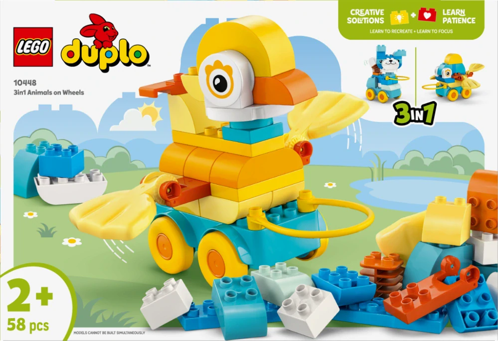 LEGO® DUPLO® 10448 3 v 1: Zvířátka na kolečkách