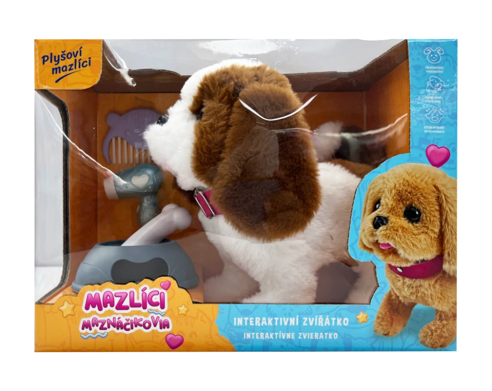 Alltoys Mazlíci hrací set - pejsek Ťapka hnědobílý