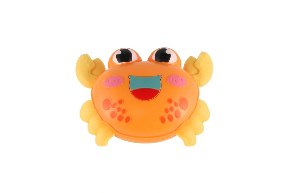 Teddies Krab zmáčkni a jeď plast 11x8cm na zpětné natažení 3 barvy