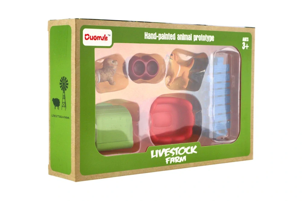 Teddies  Pejskové/Pes 2ks s plotem plast s doplňky v krabici 23x14,5x4,5cm