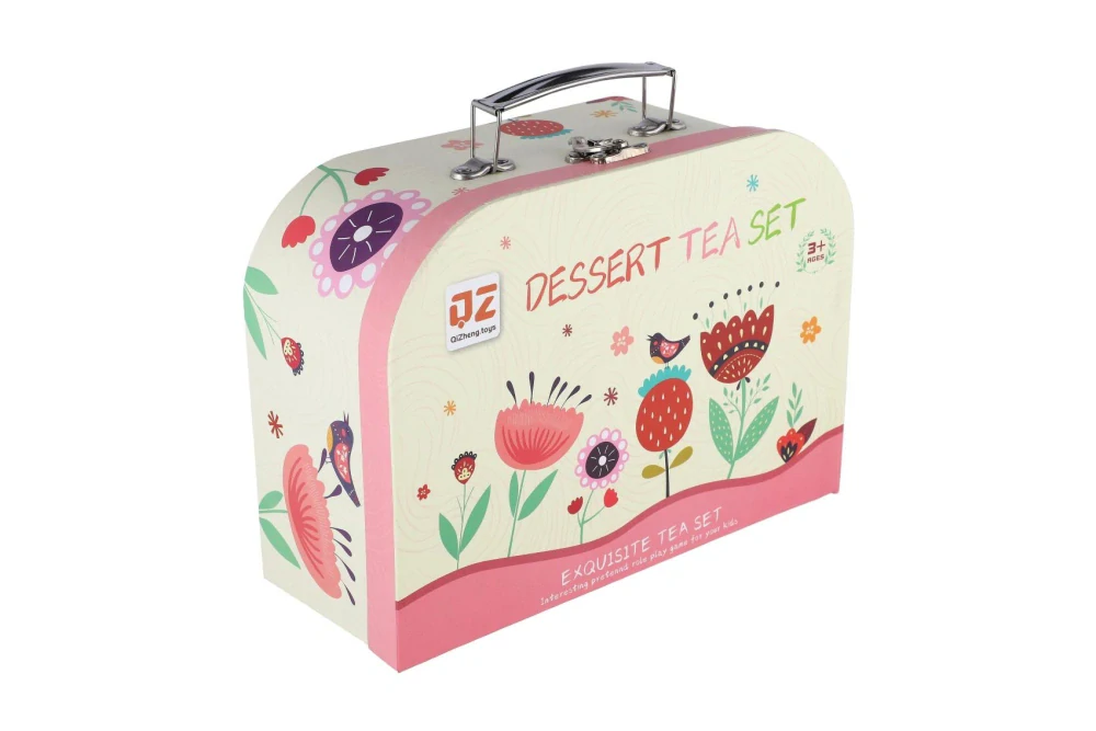 Teddies Čajová sada nádobí plech v kufříku 26x19x10,5cm