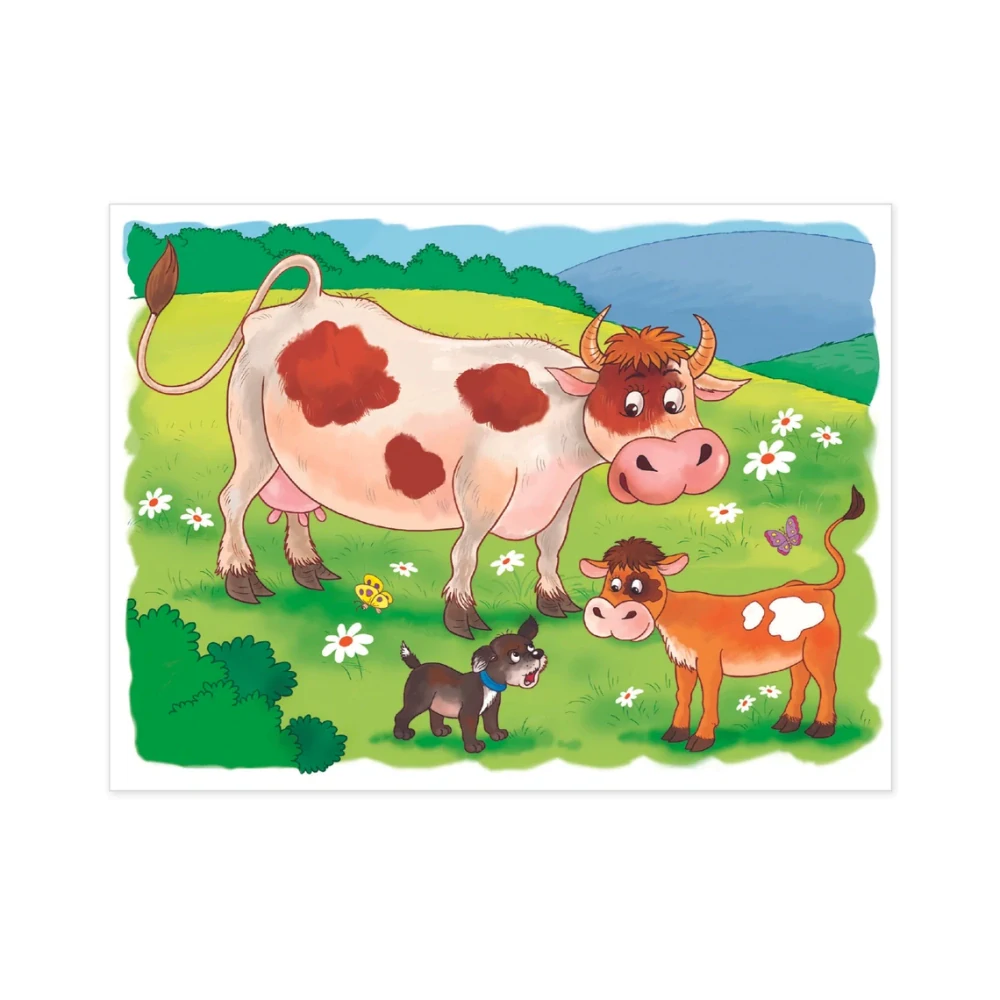 Dino Kubus Dřevěné kostky Na farmě – 12 kostek