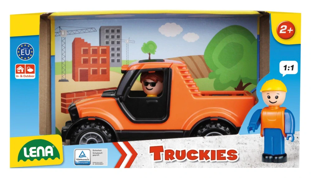 Lena   Auto Truckies Pick-up plast 19cm s figurkou v krabici 24m+