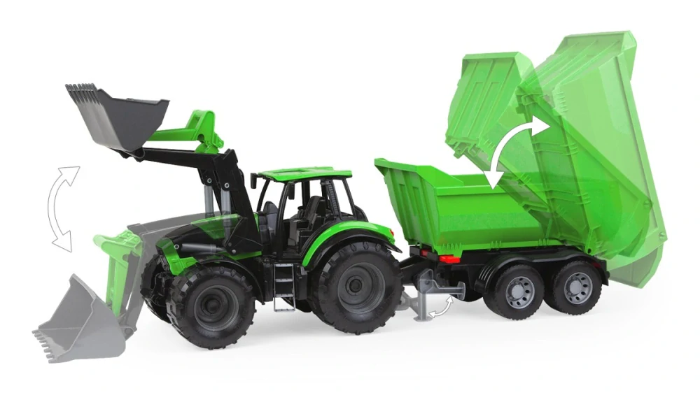 Lena WORXX Traktor Deutz-Fahr s přívěsem