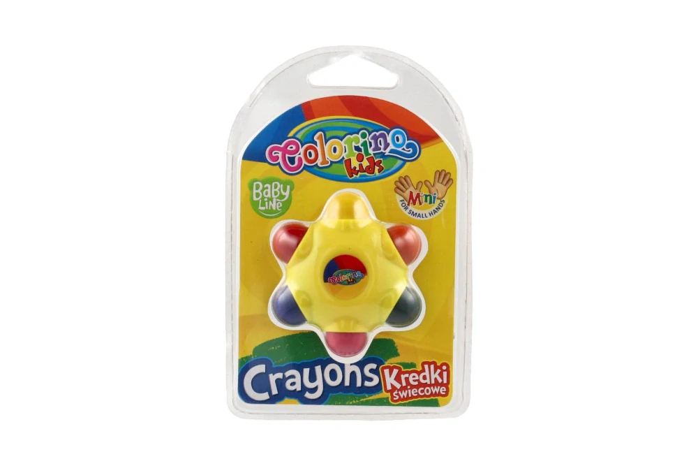 Teddies Voskovky pastelky hvězda 6 barev 6cm na kartě