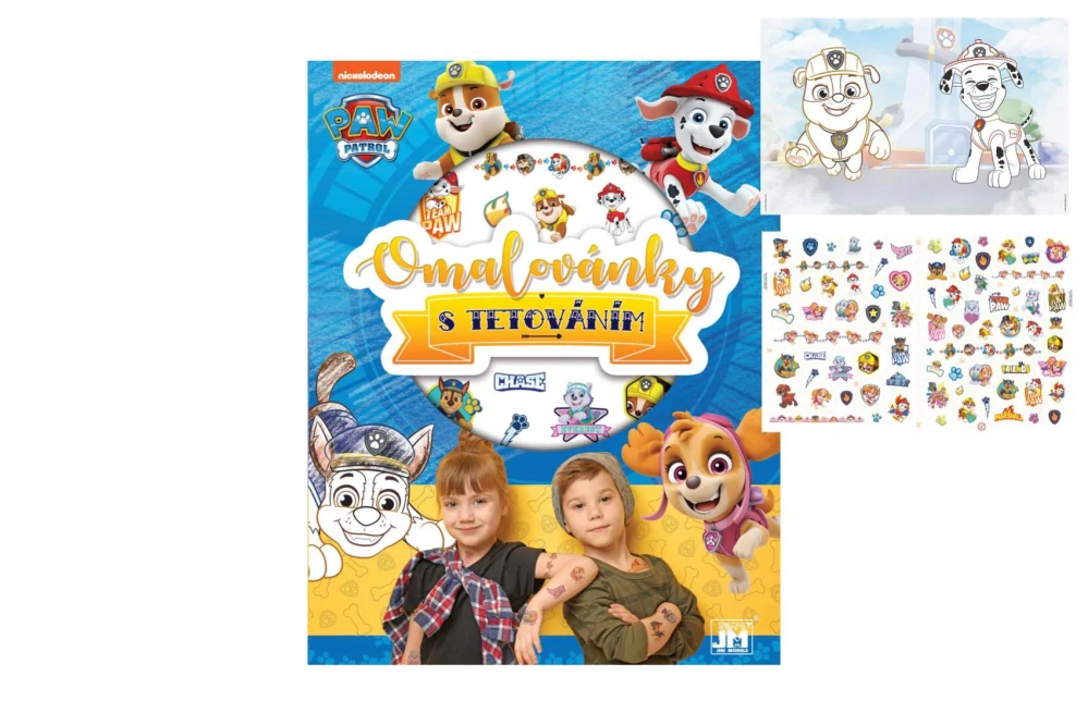 Jiri Models Omalovánky s tetováním A4 Tlapková patrola/Paw patrol v sáčku 21x28cm