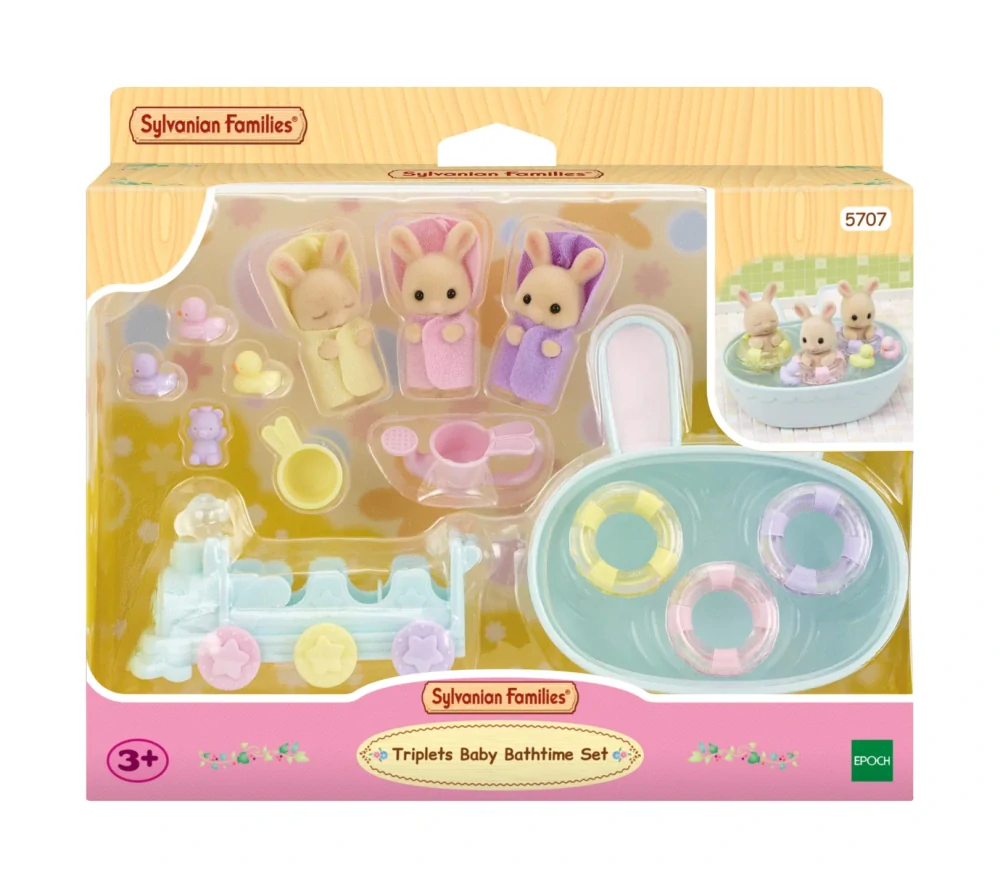 Sylvanian Families Koupel trojčat králíčků